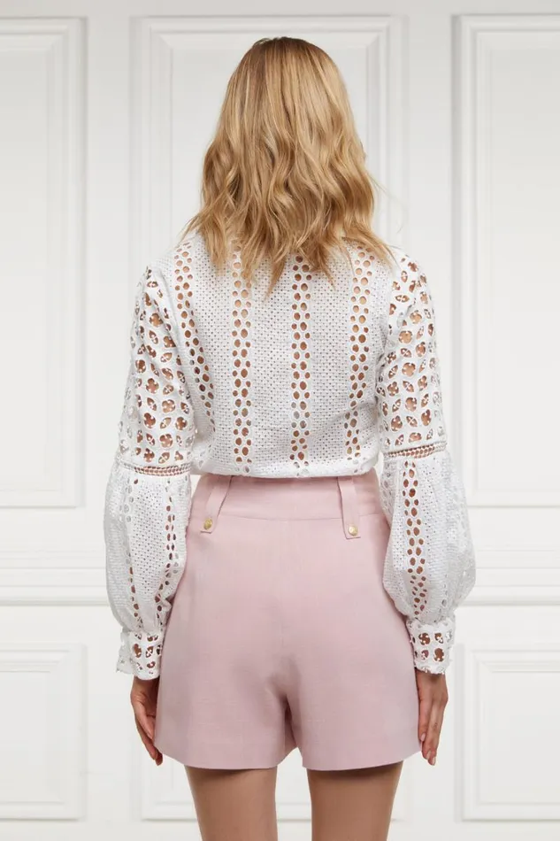 Women In Stock Tailoring Holland Cooper Tailored Short Pink Linen