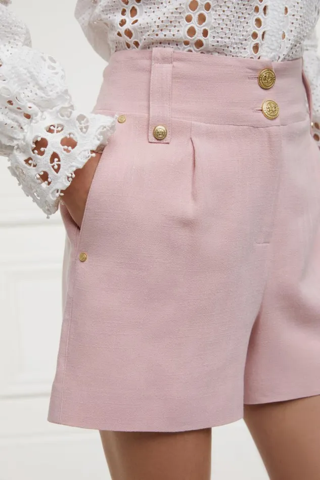 Women In Stock Tailoring Holland Cooper Tailored Short Pink Linen