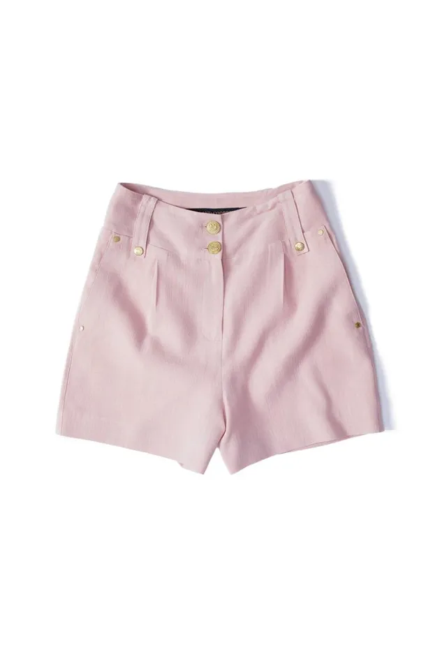 Women In Stock Tailoring Holland Cooper Tailored Short Pink Linen