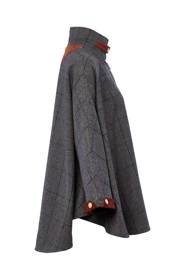 Women In Stock Tailoring Holland Cooper The Classic Cape Mid Blue Check