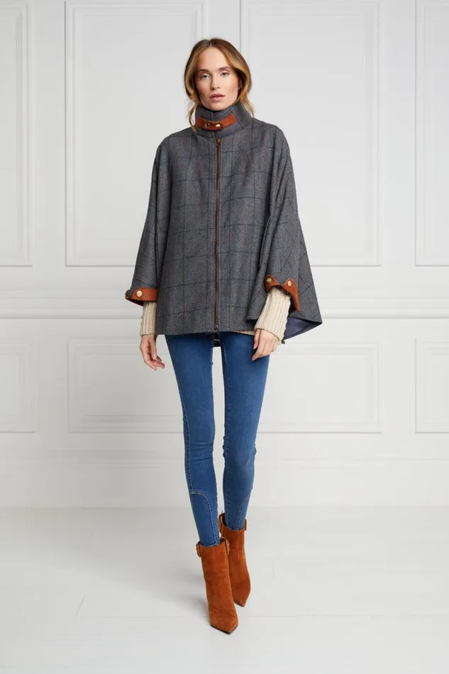 Women In Stock Tailoring Holland Cooper The Classic Cape Mid Blue Check