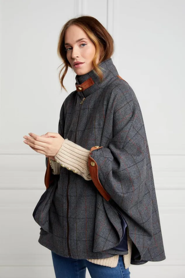 Women In Stock Tailoring Holland Cooper The Classic Cape Mid Blue Check