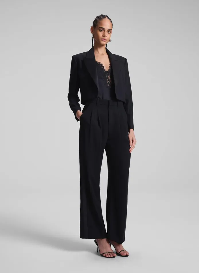 Women Jackets and Coats ALC Anderson Cropped Tux Jacket Blackblack