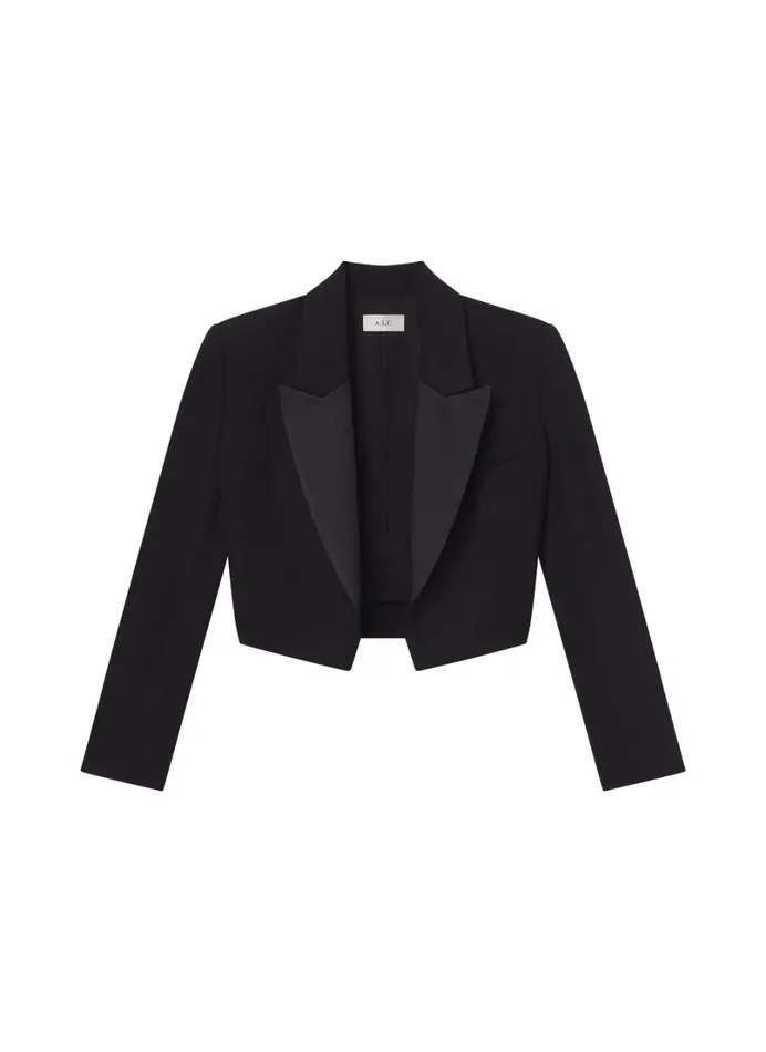 Women Jackets and Coats ALC Anderson Cropped Tux Jacket Blackblack