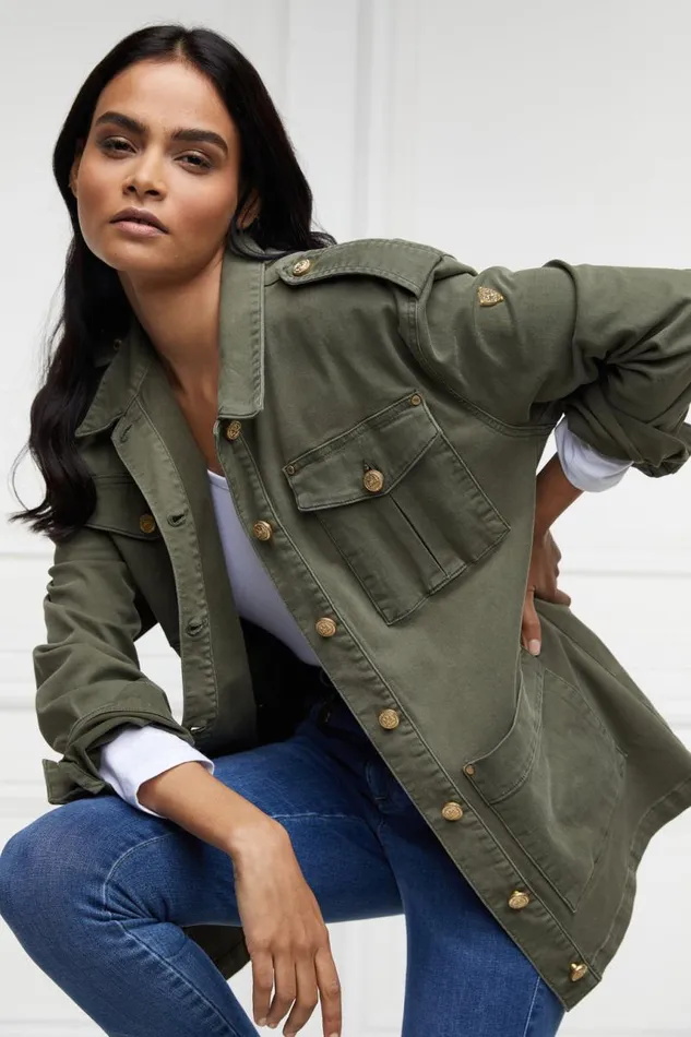 Women Jackets Holland Cooper Artillery Jacket Hunter Green Women Jackets Holland Cooper Artillery Jacket Hunter Green