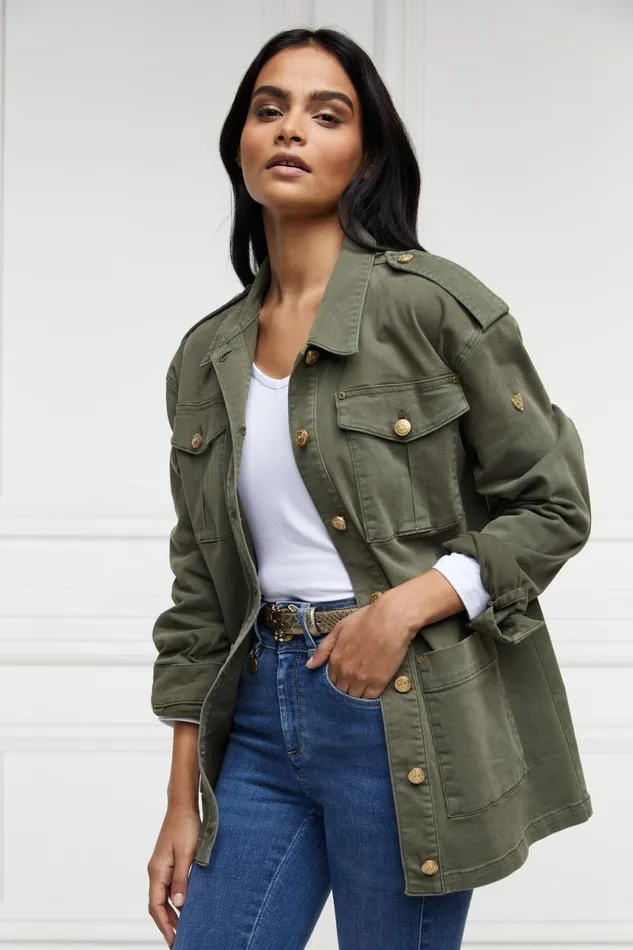 Women Jackets Holland Cooper Artillery Jacket Hunter Green Women Jackets Holland Cooper Artillery Jacket Hunter Green