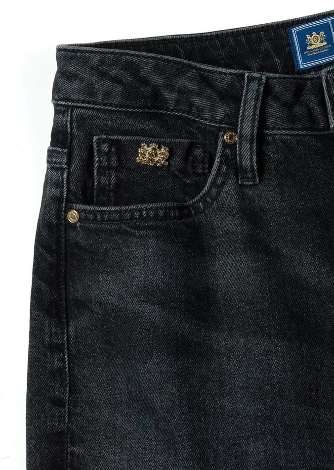 Women Jeans Holland Cooper High Rise Slim Jean Washed Black Women Jeans Holland Cooper High Rise Slim Jean Washed Black