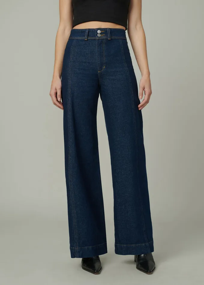 Women Joe8217s Jeans THE SEAMED DENIM TROUSER Rinse Wide Leg