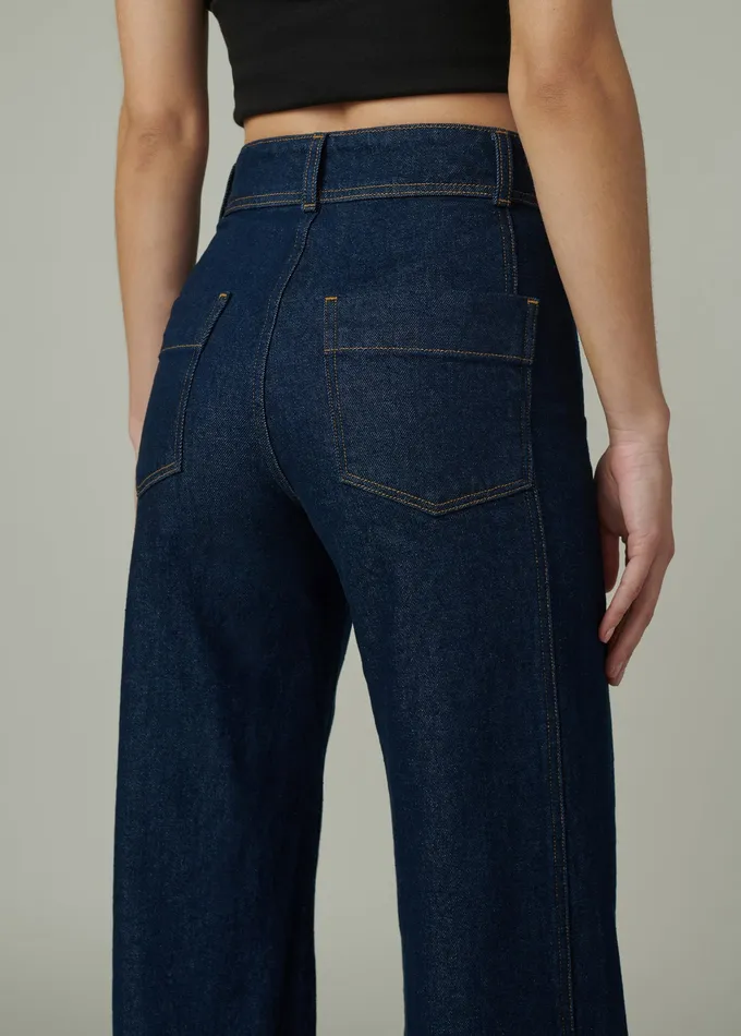 Women Joe8217s Jeans THE SEAMED DENIM TROUSER Rinse Wide Leg