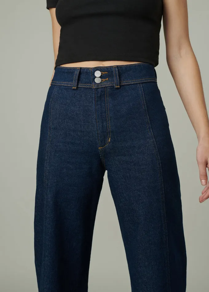 Women Joe8217s Jeans THE SEAMED DENIM TROUSER Rinse Wide Leg
