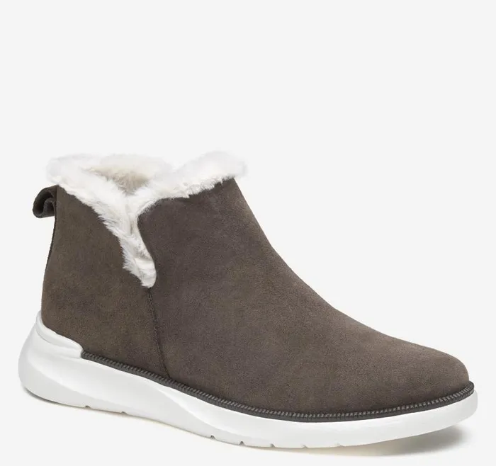 Women Johnston and Murphy Boots and Booties Emery Shearling Bootie Dark Gray Waterproof Suede Women Johnston and Murphy Boots and Booties Emery Shearling Bootie Dark Gray Waterproof Suede