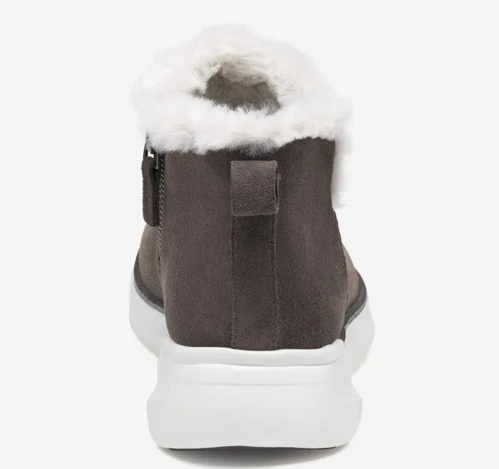Women Johnston and Murphy Boots and Booties Emery Shearling Bootie Dark Gray Waterproof Suede Women Johnston and Murphy Boots and Booties Emery Shearling Bootie Dark Gray Waterproof Suede