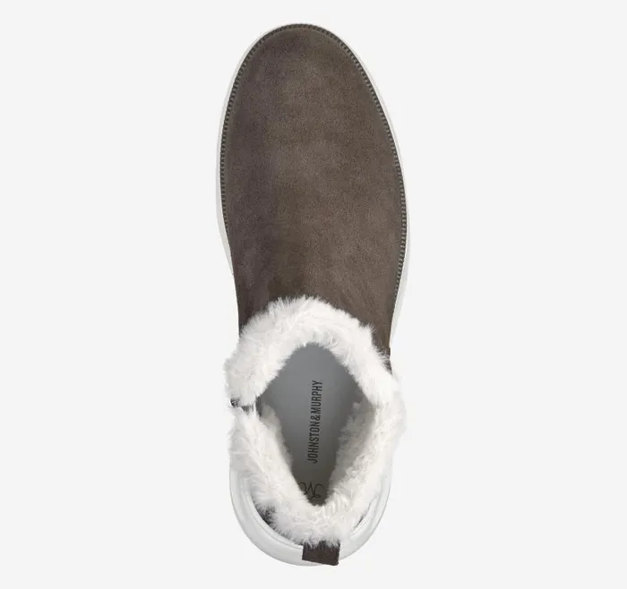 Women Johnston and Murphy Boots and Booties Emery Shearling Bootie Dark Gray Waterproof Suede Women Johnston and Murphy Boots and Booties Emery Shearling Bootie Dark Gray Waterproof Suede