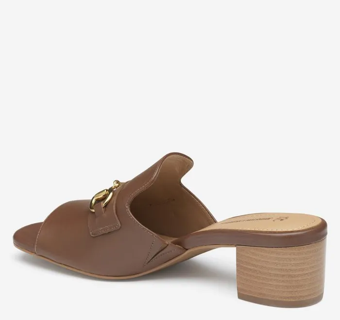 Women Johnston and Murphy Heels and Platform Wedges Edith Bit Slide Cognac Glove Leather Women Johnston and Murphy Heels and Platform Wedges Edith Bit Slide Cognac Glove Leather