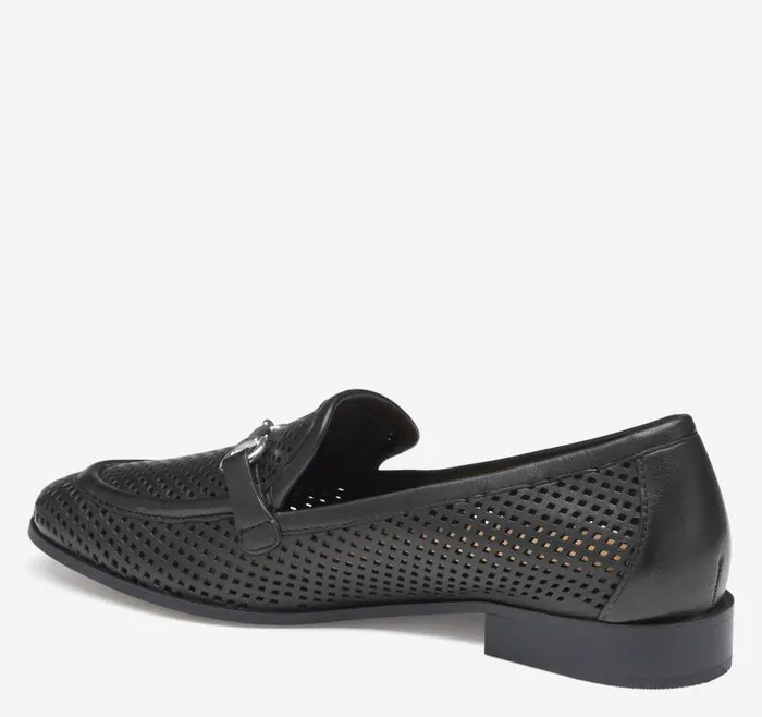 Women Johnston and Murphy Mules and Loafers Ali Perfed Bit Loafer Black Glove Leather Women Johnston and Murphy Mules and Loafers Ali Perfed Bit Loafer Black Glove Leather