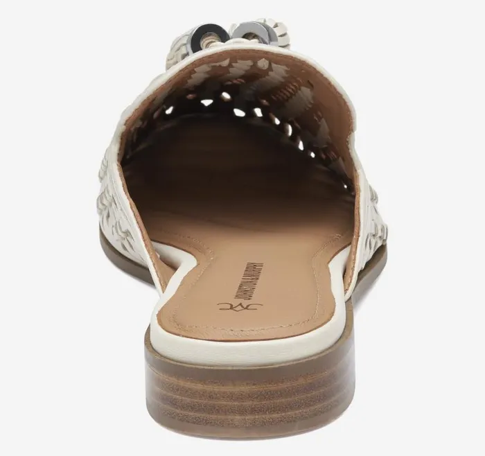 Women Johnston and Murphy Mules and Loafers Ali Woven Tassel Mule Bone Glove Leather Women Johnston and Murphy Mules and Loafers Ali Woven Tassel Mule Bone Glove Leather