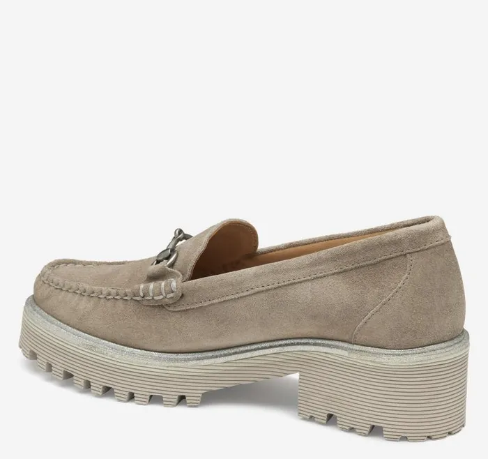 Women Johnston and Murphy Mules and Loafers Emmalynn Bit Loafer Taupe Suede Women Johnston and Murphy Mules and Loafers Emmalynn Bit Loafer Taupe Suede