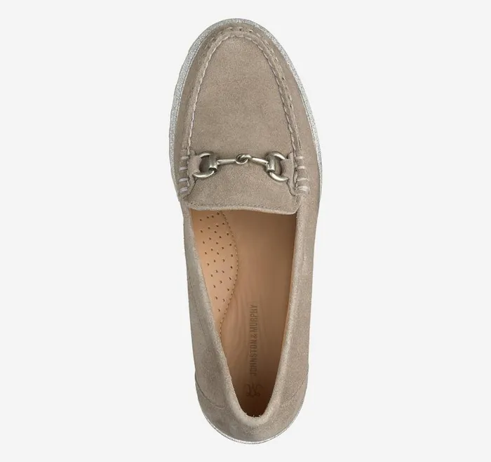 Women Johnston and Murphy Mules and Loafers Emmalynn Bit Loafer Taupe Suede Women Johnston and Murphy Mules and Loafers Emmalynn Bit Loafer Taupe Suede