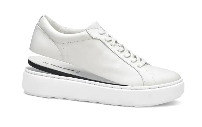 Women Johnston and Murphy Sneakers Cammie LaceUp Gray Tumbled Nubuck