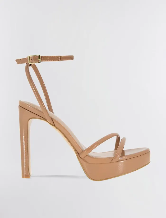 Women Kendi Sandal Heel Tan Patent BCBG Shoes Women Kendi Sandal Heel Tan Patent BCBG Shoes
