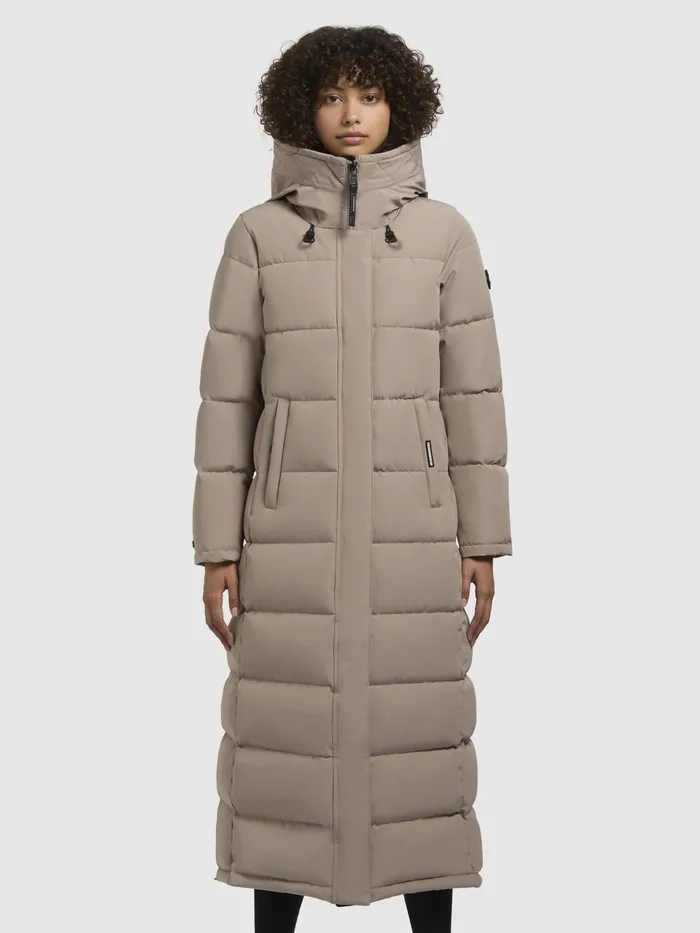 Women KHUJO Mantel CLARESSE Graubeige Graubeige Puffer Coats