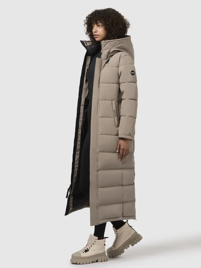 Women KHUJO Mantel CLARESSE Graubeige Graubeige Puffer Coats