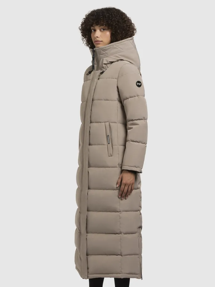 Women KHUJO Mantel CLARESSE Graubeige Graubeige Puffer Coats
