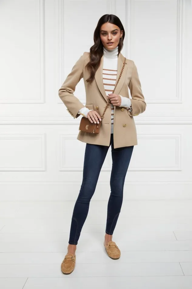 Women Knitwear Holland Cooper Kelsie Roll Neck Knit Natural Camel Stripe Women Knitwear Holland Cooper Kelsie Roll Neck Knit Natural Camel Stripe