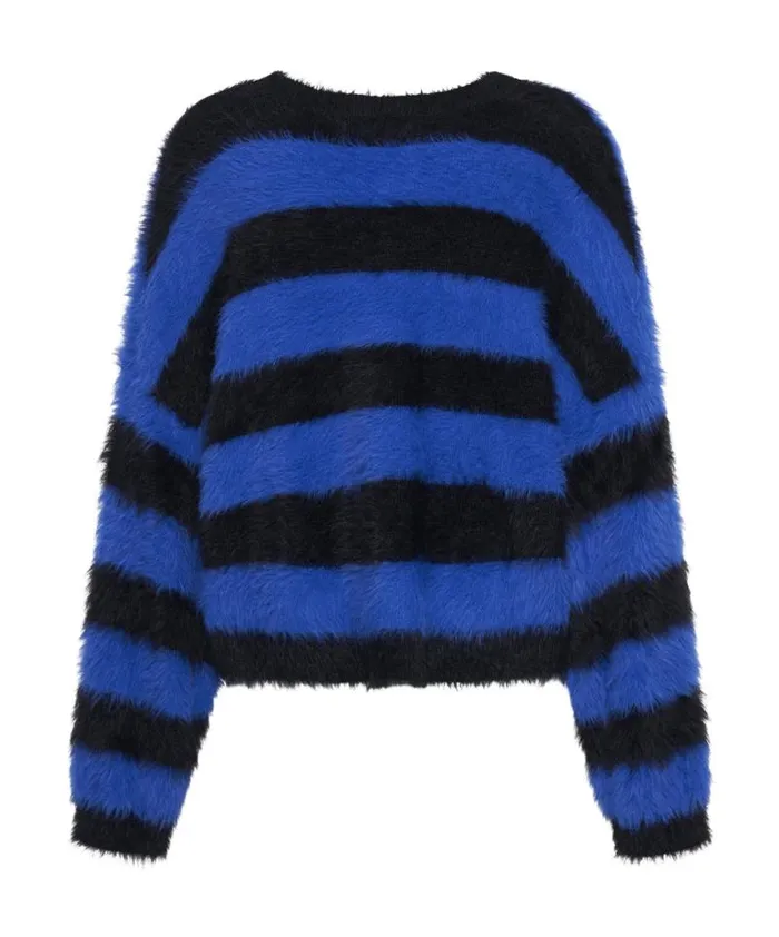 Women KRUGER STRIPE FLUFFY CROP KNIT SWEATER One Teaspoon Knitwear Women KRUGER STRIPE FLUFFY CROP KNIT SWEATER One Teaspoon Knitwear