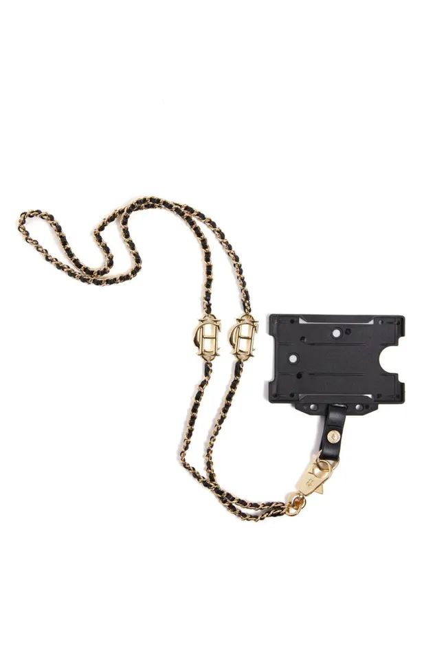 Women Lanyards Holland Cooper Monogram Lanyard Black Gold Women Lanyards Holland Cooper Monogram Lanyard Black Gold