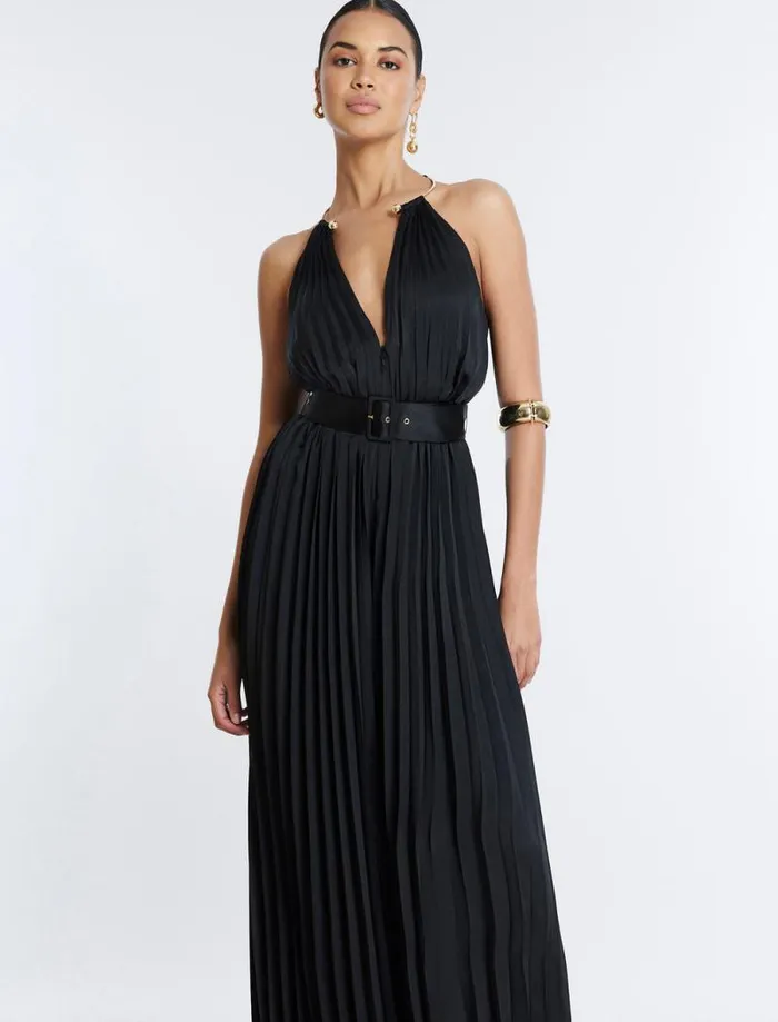 Women Libby Wide Leg Belted Jumpsuit Black BCBG Dresses Women Libby Wide Leg Belted Jumpsuit Black BCBG Dresses