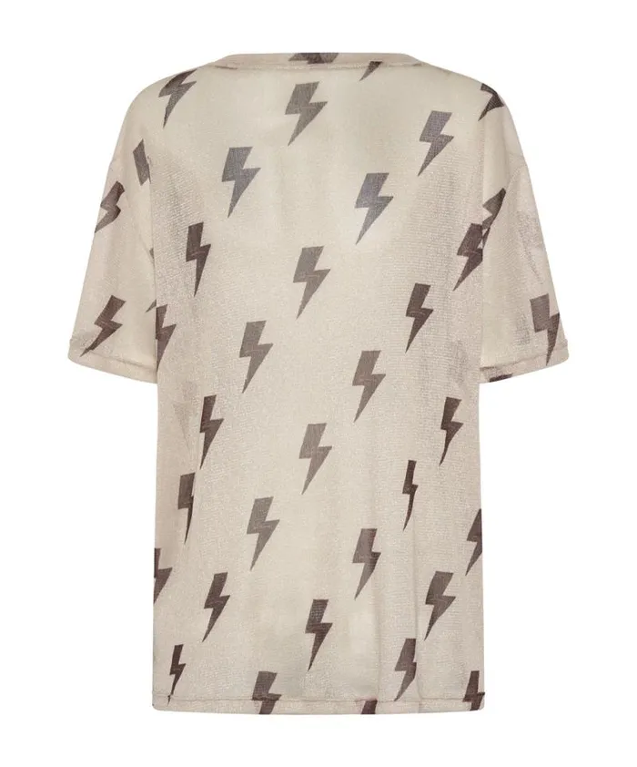 Women LIGHTNING STRIKES MESH TEE SHIRT One Teaspoon Tees and Tanks Women LIGHTNING STRIKES MESH TEE SHIRT One Teaspoon Tees and Tanks