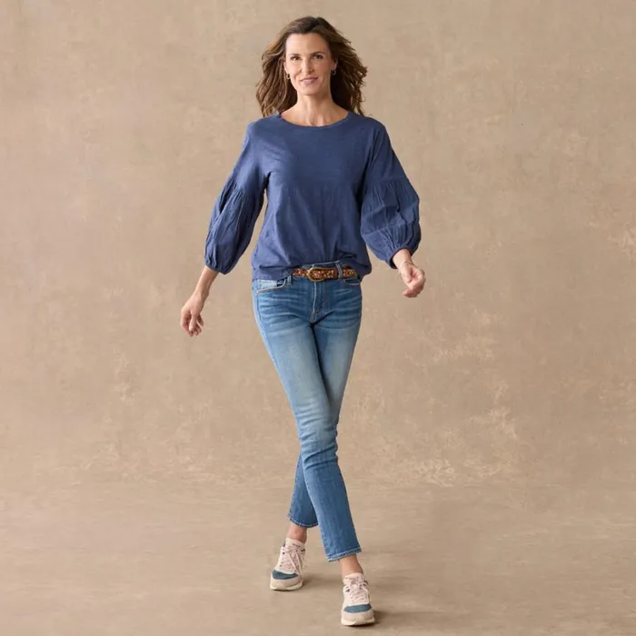Women Lilly Tee Navy Sundance Catalog Tops Women Lilly Tee Navy Sundance Catalog Tops
