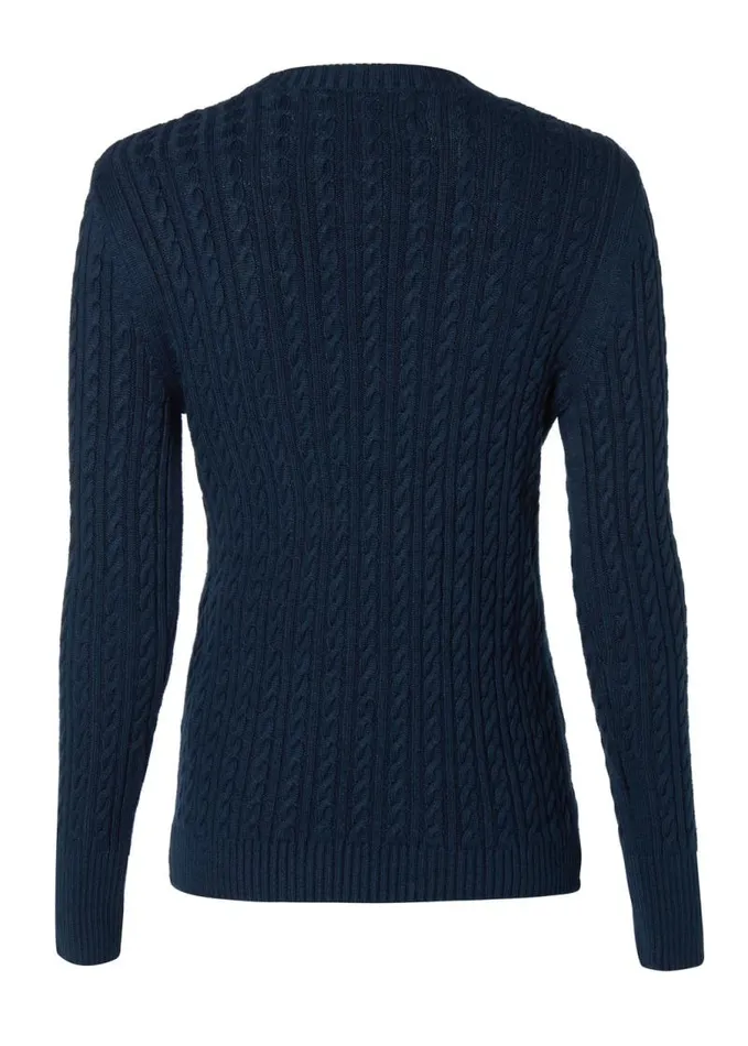 WomenLittle Knitwear Holland Cooper Seattle Cable Crew Knit Ink Navy WomenLittle Knitwear Holland Cooper Seattle Cable Crew Knit Ink Navy
