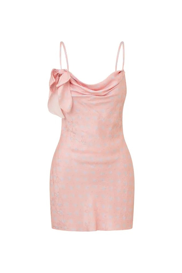 Women LoveShackFancy Dresses Cambrette Slip Mini Dress Dusty Quartz