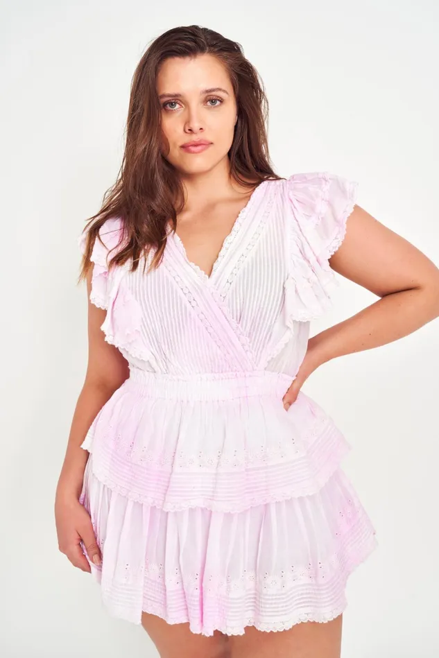 Women LoveShackFancy Dresses Gwen Mini Dress Peony Pink