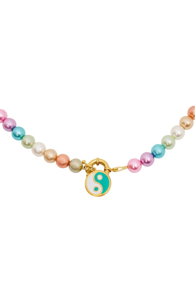 Women LoveShackFancy Jewelry Hypso Yin Yang Necklace Multi