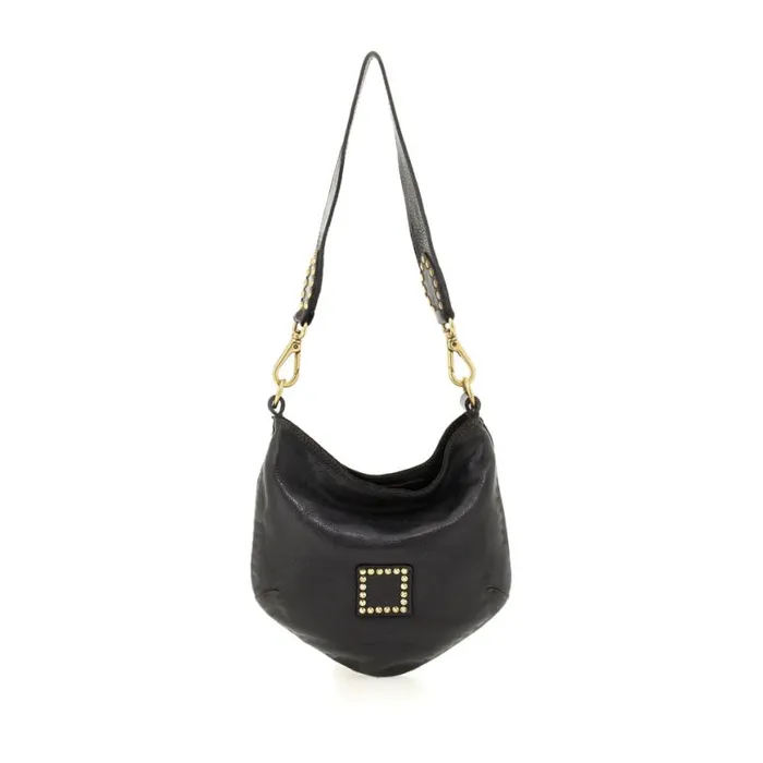 Women Malachite Black Campomaggi ShoulderHobo Bag