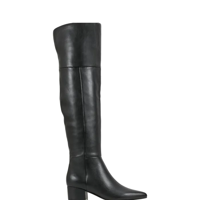 Women Marc Fisher Boots and Booties Lottie Over The Knee Boot Smooth Black