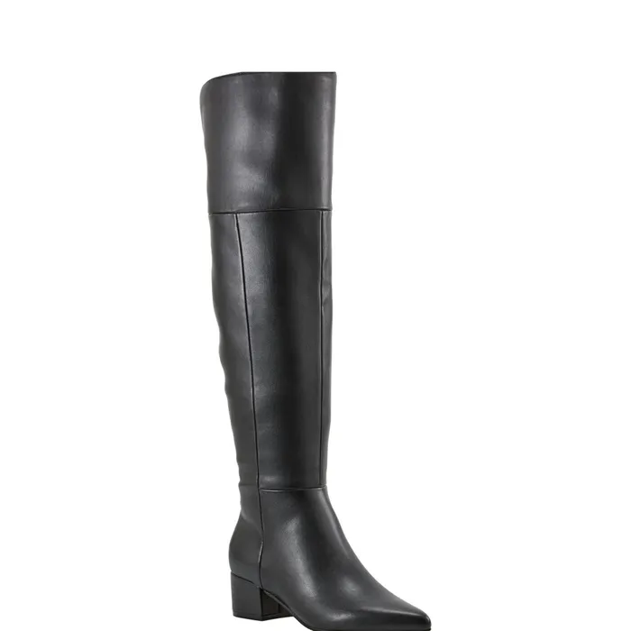 Women Marc Fisher Boots and Booties Lottie Over The Knee Boot Smooth Black