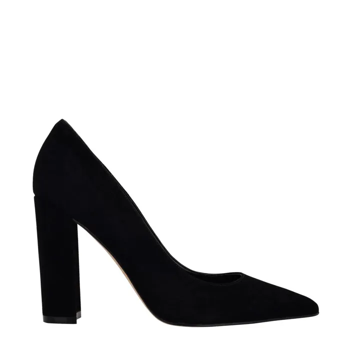 Women Marc Fisher Heels and Pumps Abilene Block Heel Pointy Toe Pump Black Suede Women Marc Fisher Heels and Pumps Abilene Block Heel Pointy Toe Pump Black Suede