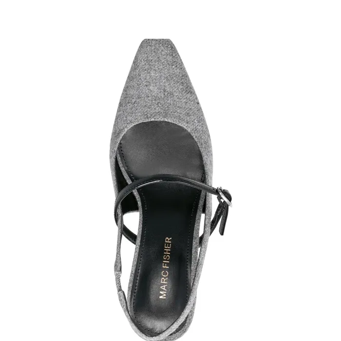 Women Marc Fisher Heels and Pumps Lanai Slingback Pump Light Grey Flannel