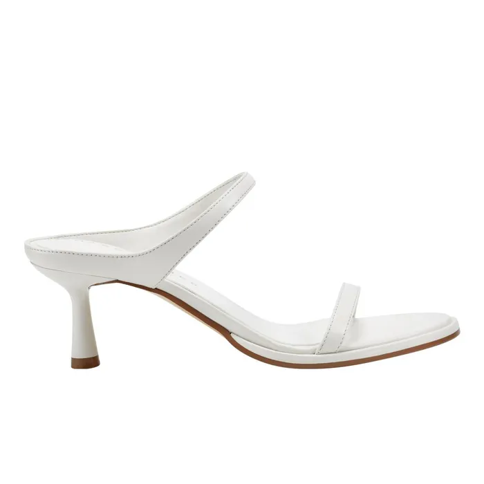 Women Marc Fisher Mules and Slides Alonde Heeled Slide Sandal Chic Cream Leather Women Marc Fisher Mules and Slides Alonde Heeled Slide Sandal Chic Cream Leather