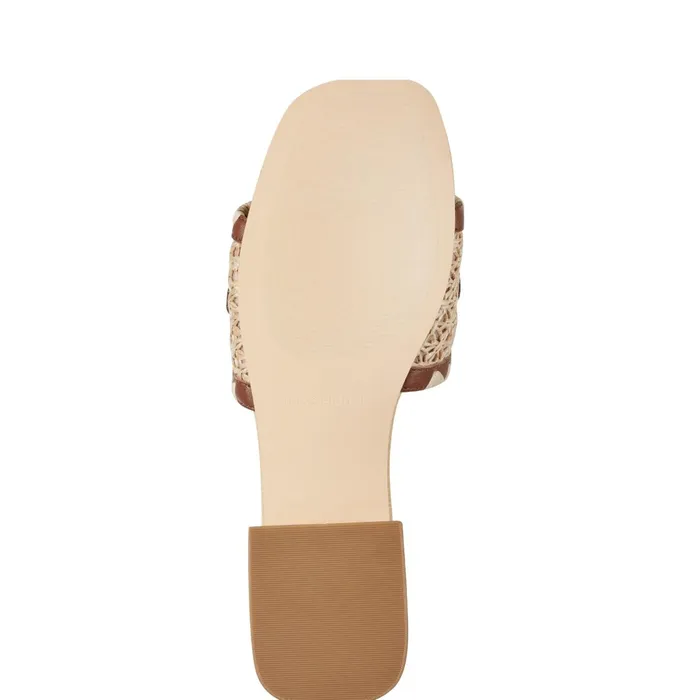 Women Marc Fisher Mules and Slides Myami Slide Sandal Naturalbrown