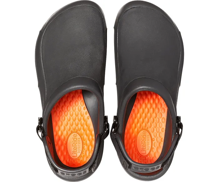 WomenMen Bistro Pro LiteRide Clog Black Clogs Crocs