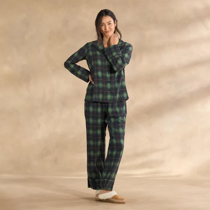 Women Merci Flannel Pajama Set Green Plaid Sundance Catalog Sleep and Lounge Women Merci Flannel Pajama Set Green Plaid Sundance Catalog Sleep and Lounge