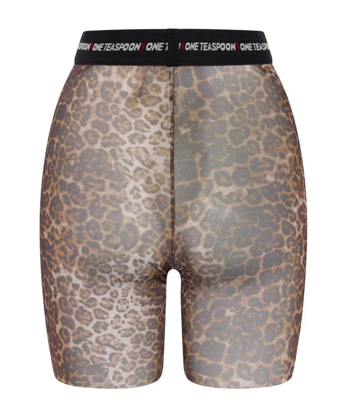 Women MESH ANIMAL BIKE SHORTS One Teaspoon Bottoms Women MESH ANIMAL BIKE SHORTS One Teaspoon Bottoms
