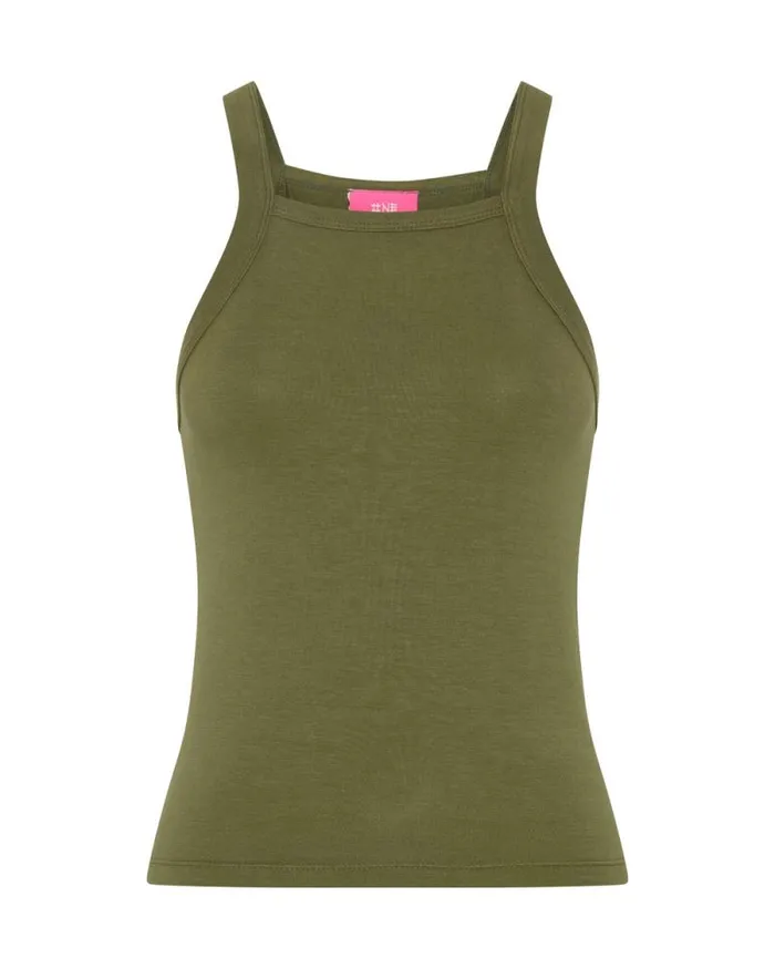 Women MIAMI BAMBOO LOGO TANK KHAKI One Teaspoon Tees and Tanks Women MIAMI BAMBOO LOGO TANK KHAKI One Teaspoon Tees and Tanks