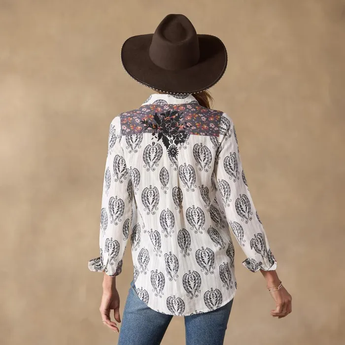 Women Michaela Shirt White Sundance Catalog Tops