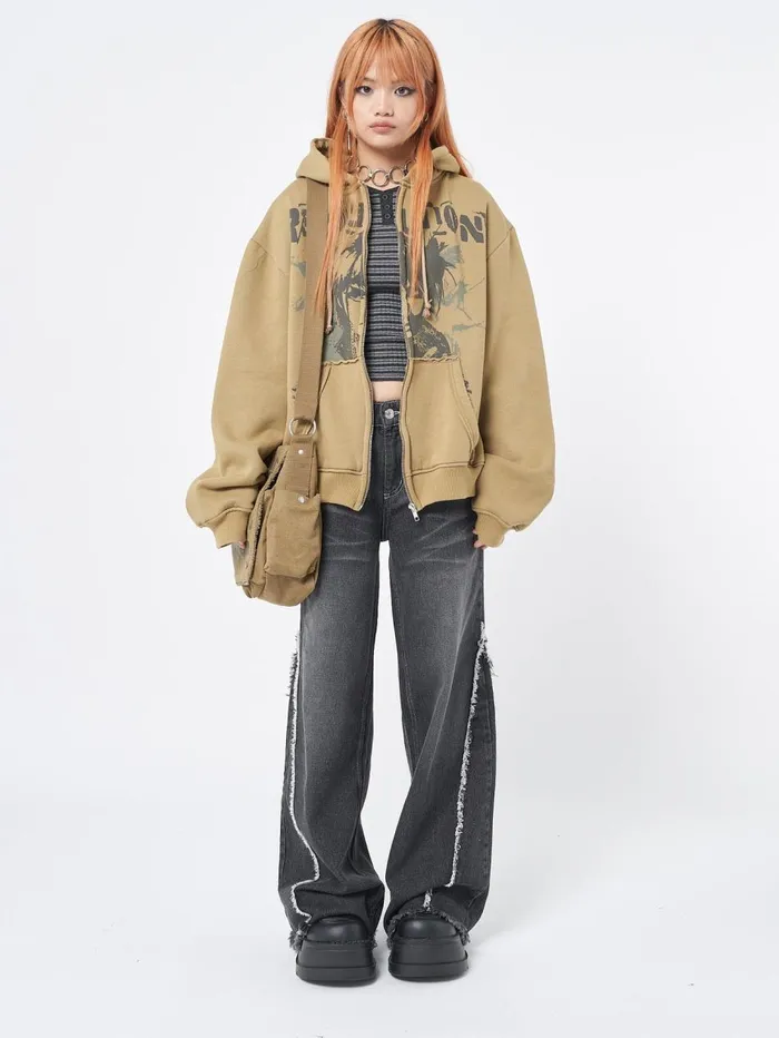 Women Minga London Jackets and Cardigans Revolution Zip Up Hoodie